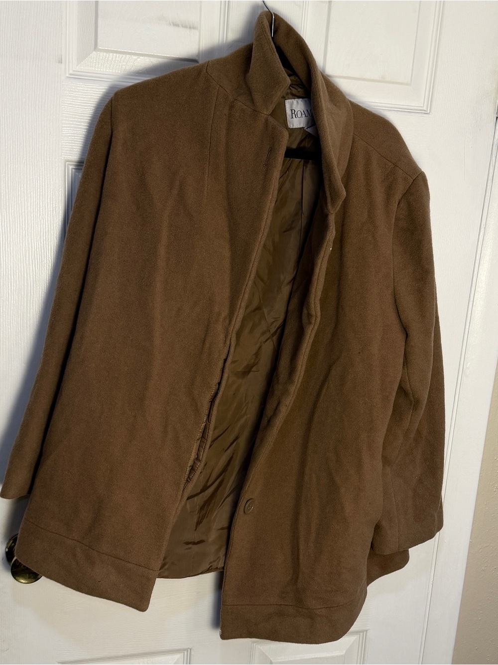 Roaman’s Brown women’s Wool Blend Coat 16W